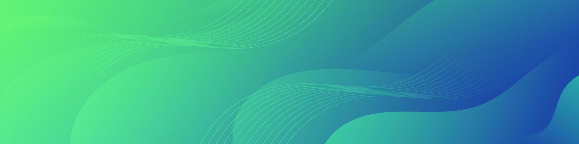 plantilla de banner de onda de fluido verde abstracto vector