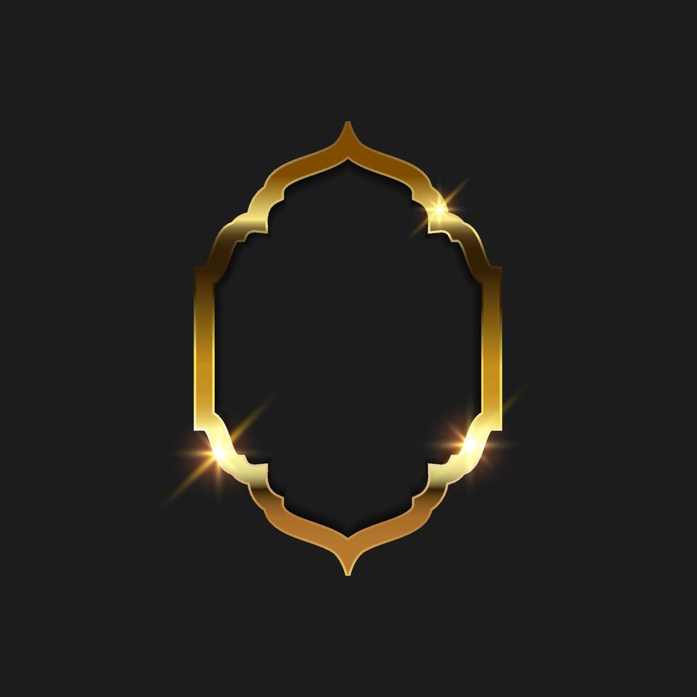 Gold frame vector illustration design