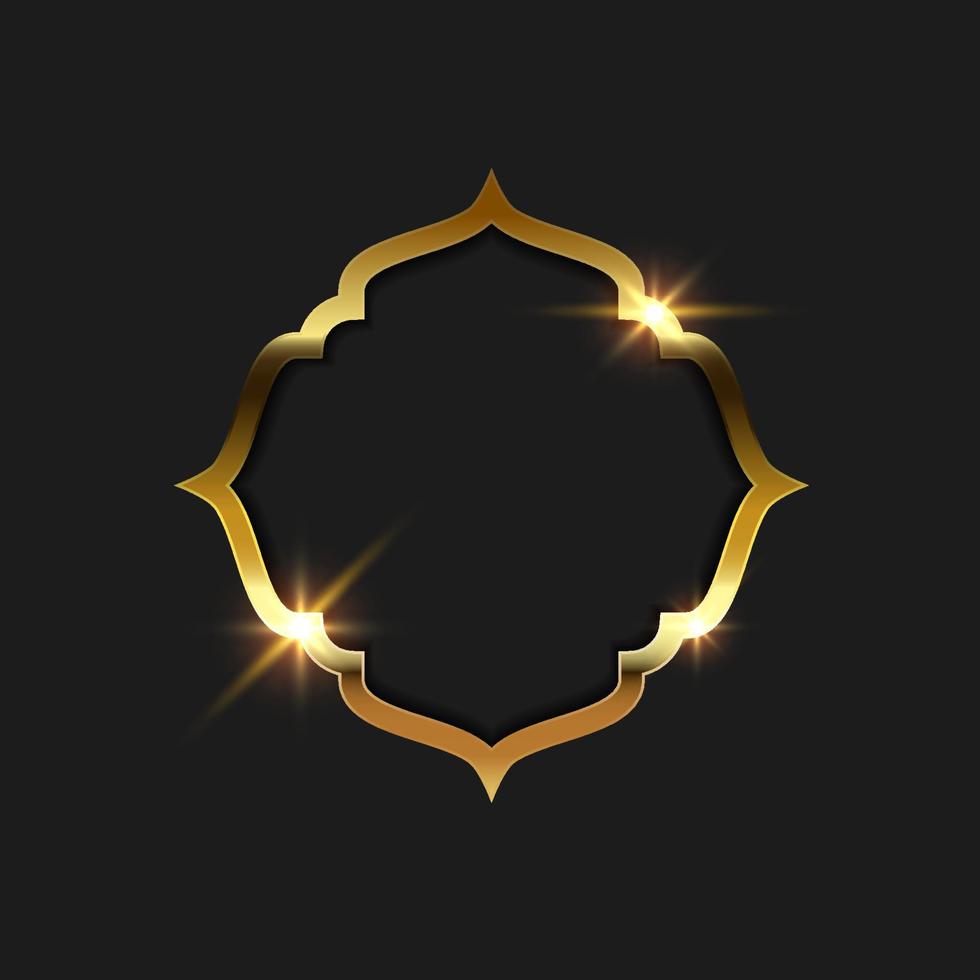 Gold frame vector illustration design