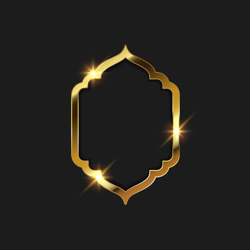 Gold frame vector illustration design