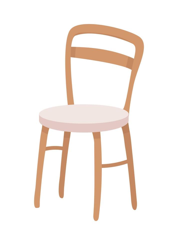 Stylish chair for living room semi flat color vector object. Editable element. Full sized item on white. Home arrangement simple cartoon style illustration for web graphic design and animation