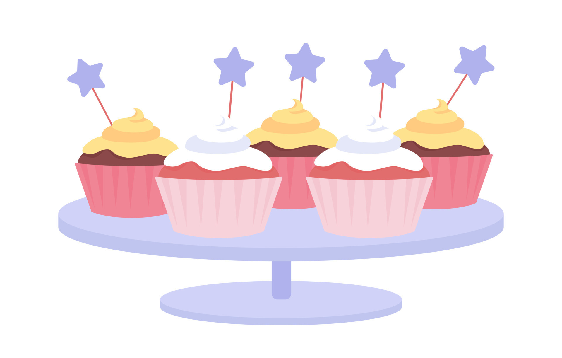 Pink cupcakes semi flat color vector object. Editable element. Full sized item on white. Buffet dinner. Fancy dessert simple cartoon style illustration for web graphic design and animation 14053646 Vector Art at Pink cupcakes semi flat color vector object. Editable element. Full sized item on white. Buffet dinner. Fancy dessert simple cartoon style illustration for web graphic design and animation 14053646 Vector Art at