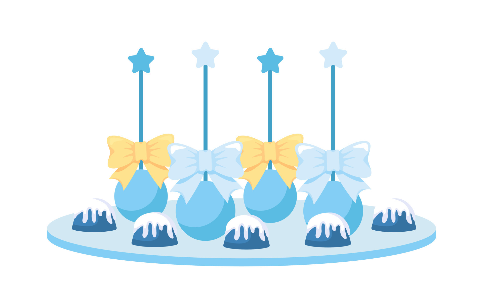 Blue sweets with decorations semi flat color vector object. Editable element. Full sized item on white. Buffet dinner. Dessert simple cartoon style illustration for web graphic design and animation 14053664 Vector Art Blue sweets with decorations semi flat color vector object. Editable element. Full sized item on white. Buffet dinner. Dessert simple cartoon style illustration for web graphic design and animation 14053664 Vector Art