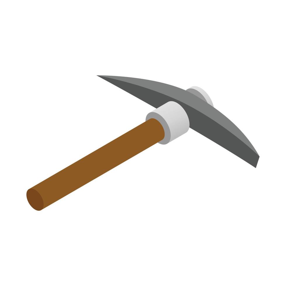Pickaxe isometric 3d icon vector