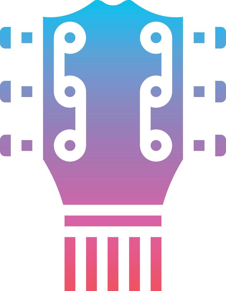 guitar music instrument tuning - gradient solid icon vector