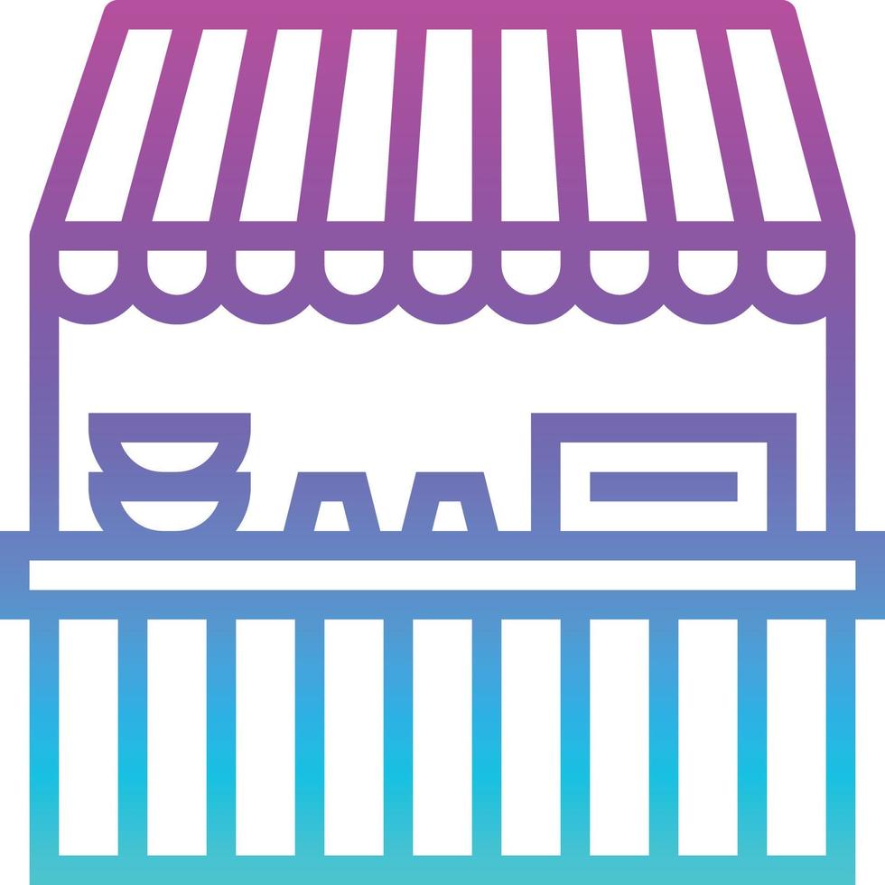 stall food carnival - gradient icon vector