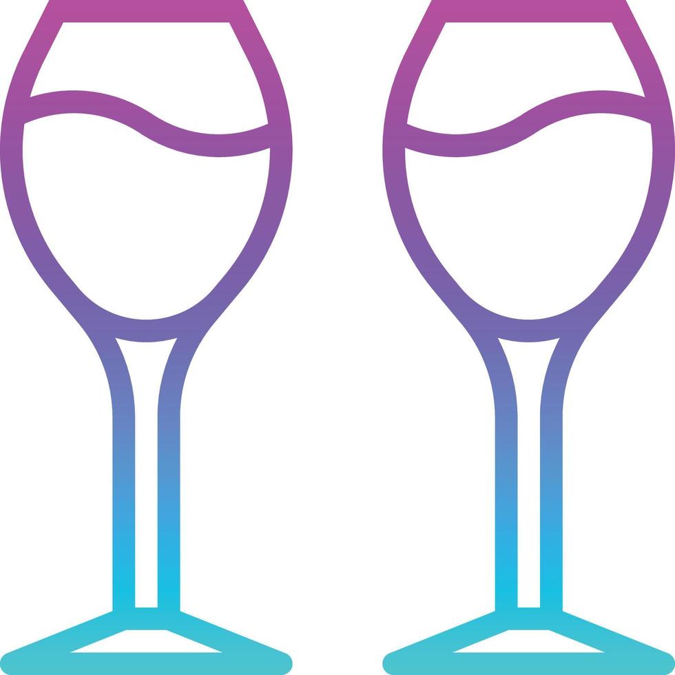 wine alcohol glass cheers beverage - gradient icon vector