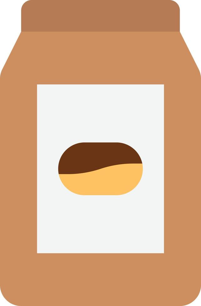 coffee bag bean package beverage - flat icon vector