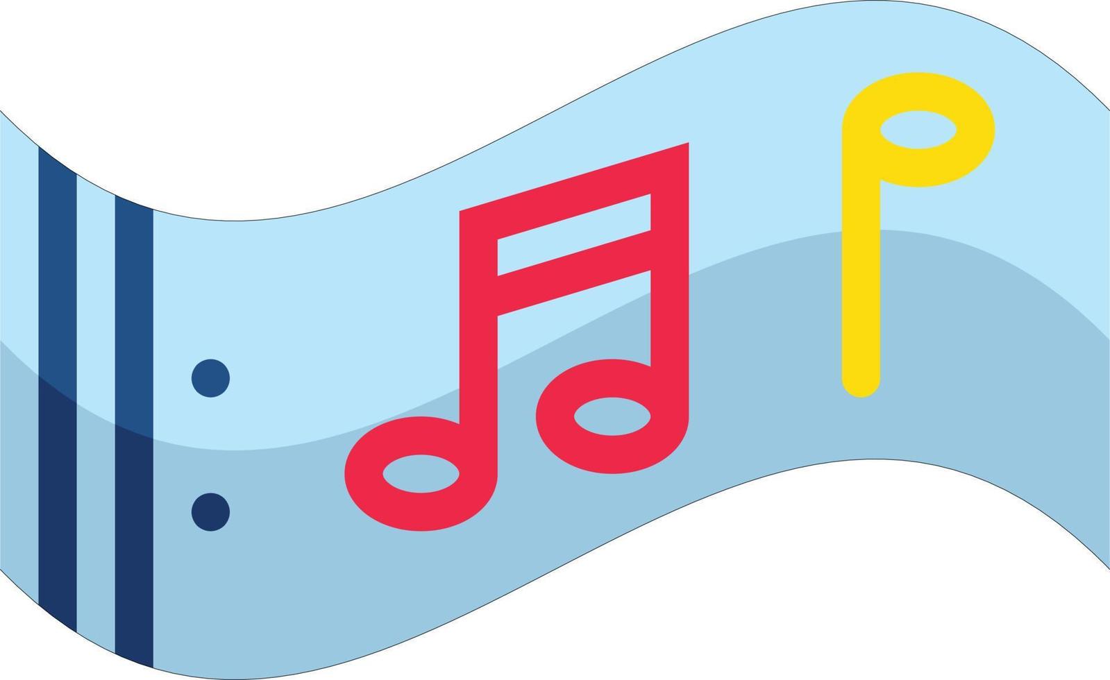 music song note key tone scroll - filled outline icon vector