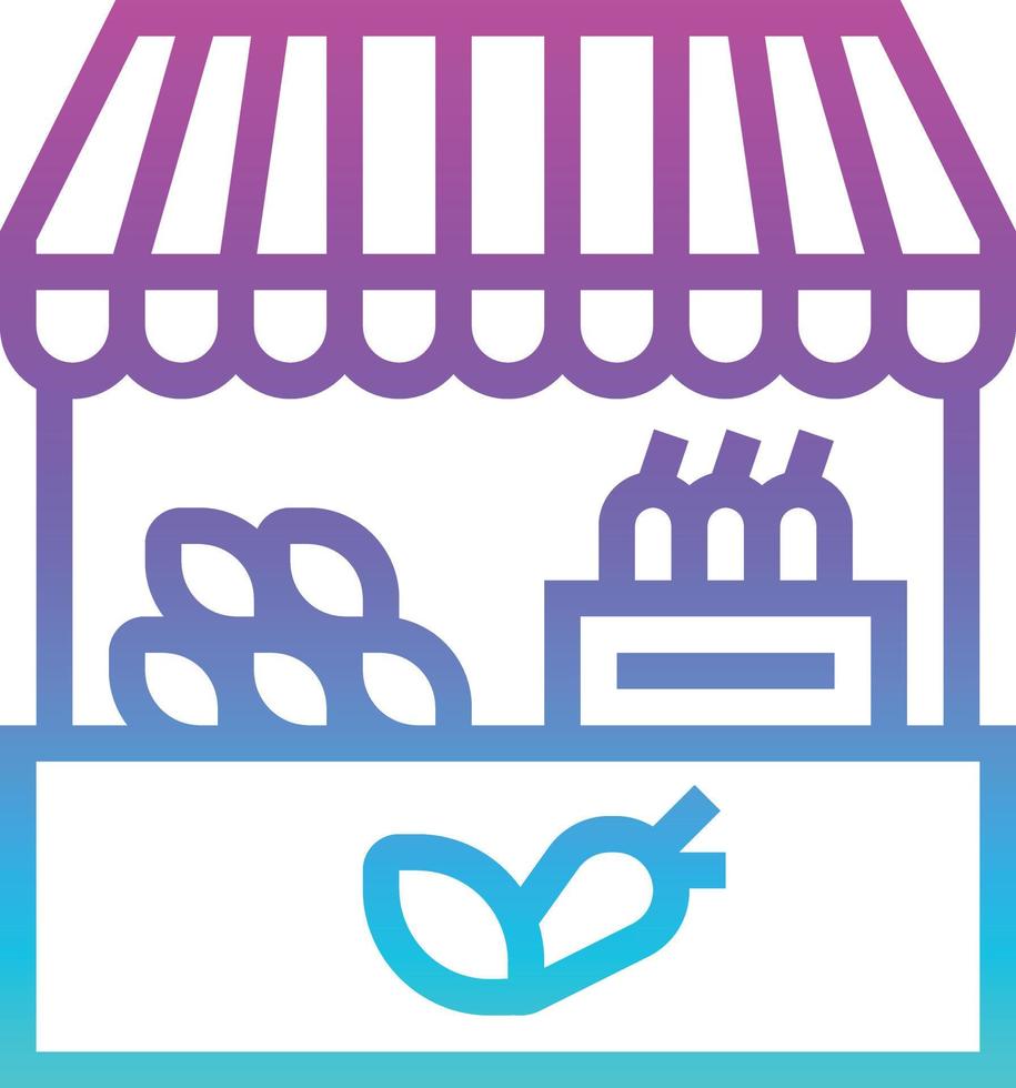 stall store market - gradient icon vector