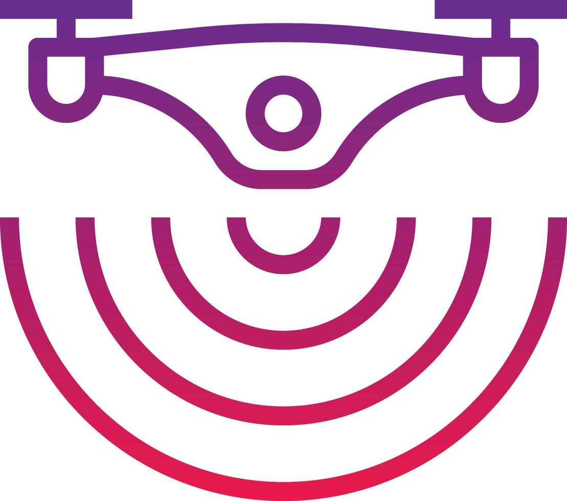 drone wifi camera - gradient icon vector