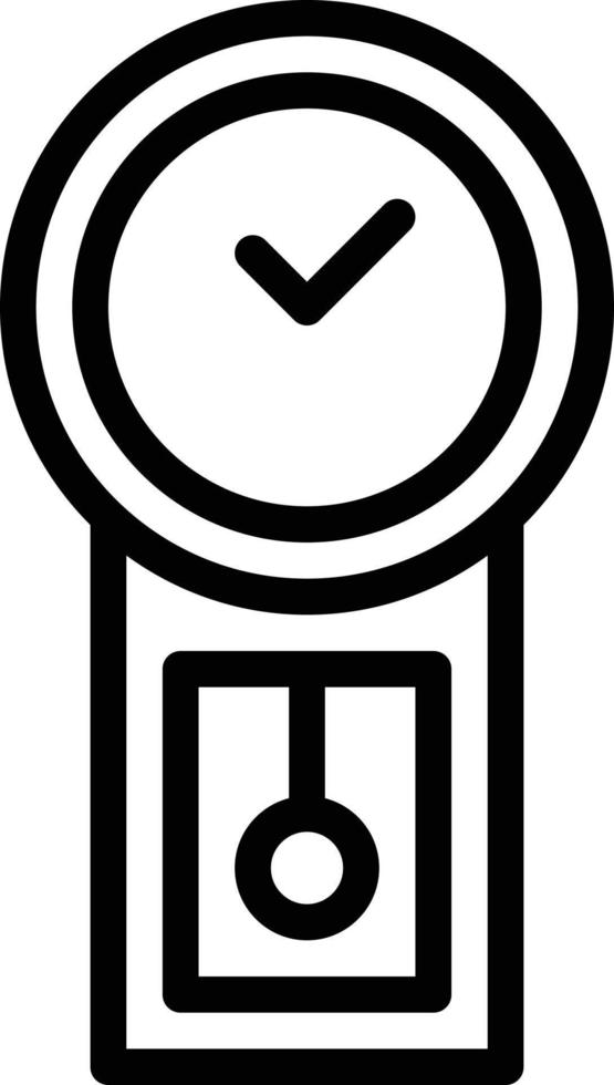 reloj de pared reloj tiempo muebles antiguos - icono de contorno vector