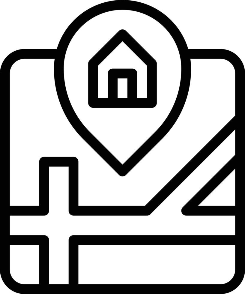 location map address street direction - outline icon vector