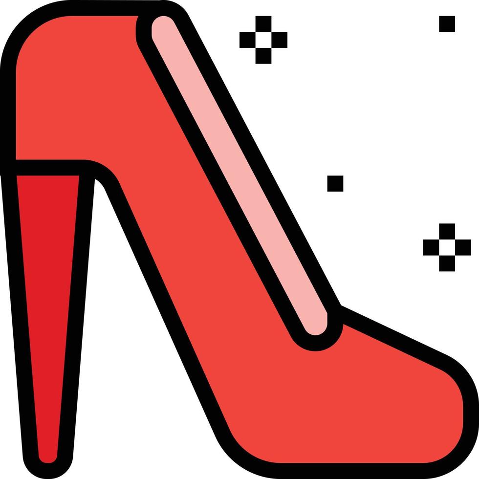 highheel shoes - fill outline icon vector