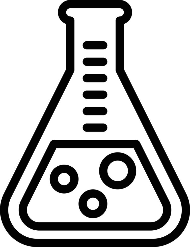 science lab test tube bubble - outline icon vector