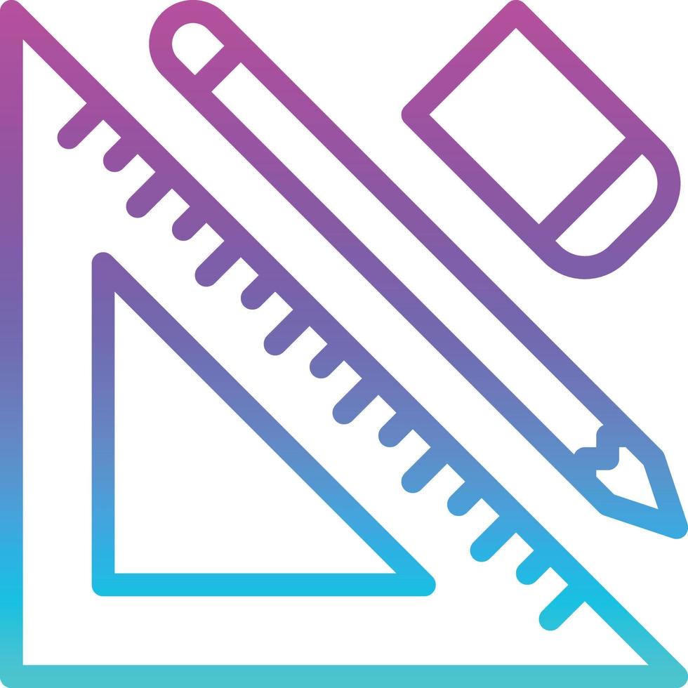 architecture math drawing stationary - gradient icon vector