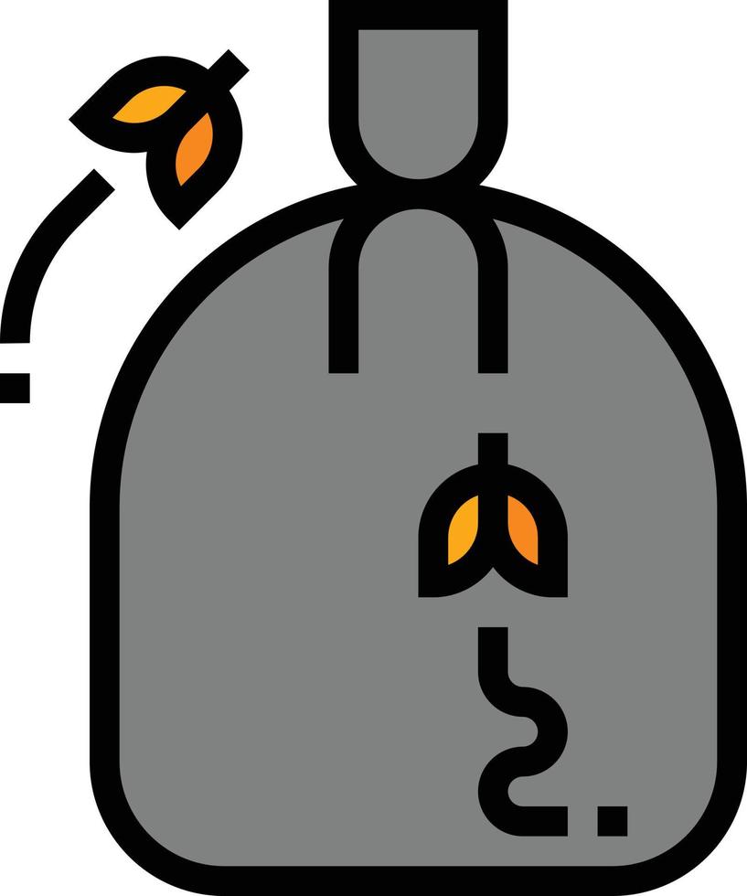 garbage truck recycling transport - filled outline icon vector