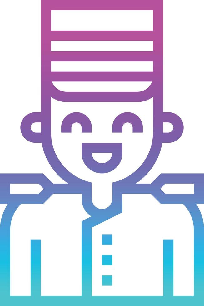 bellboy avatar job hotel - gradient icon vector