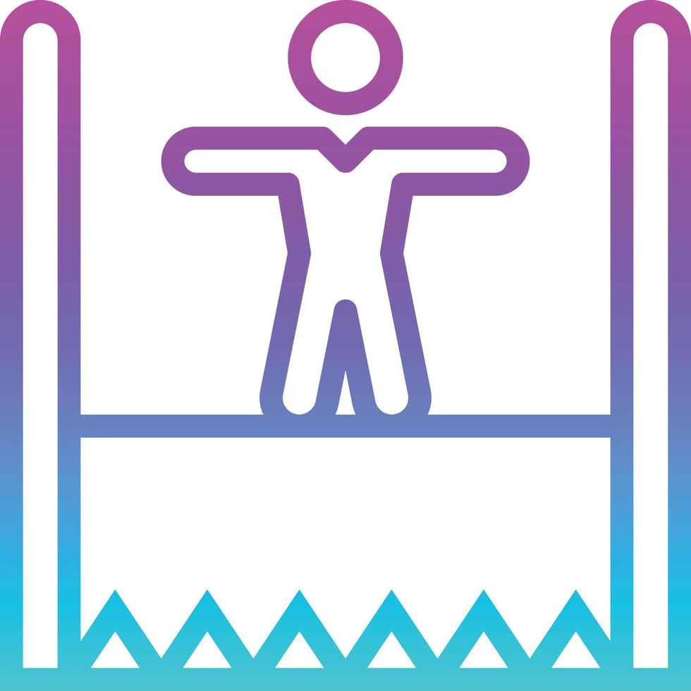 challenge risk success opportunity businessman - gradient icon vector