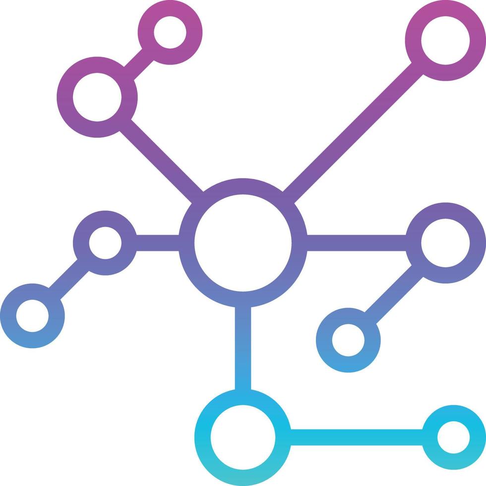 connection network communication - gradient icon vector