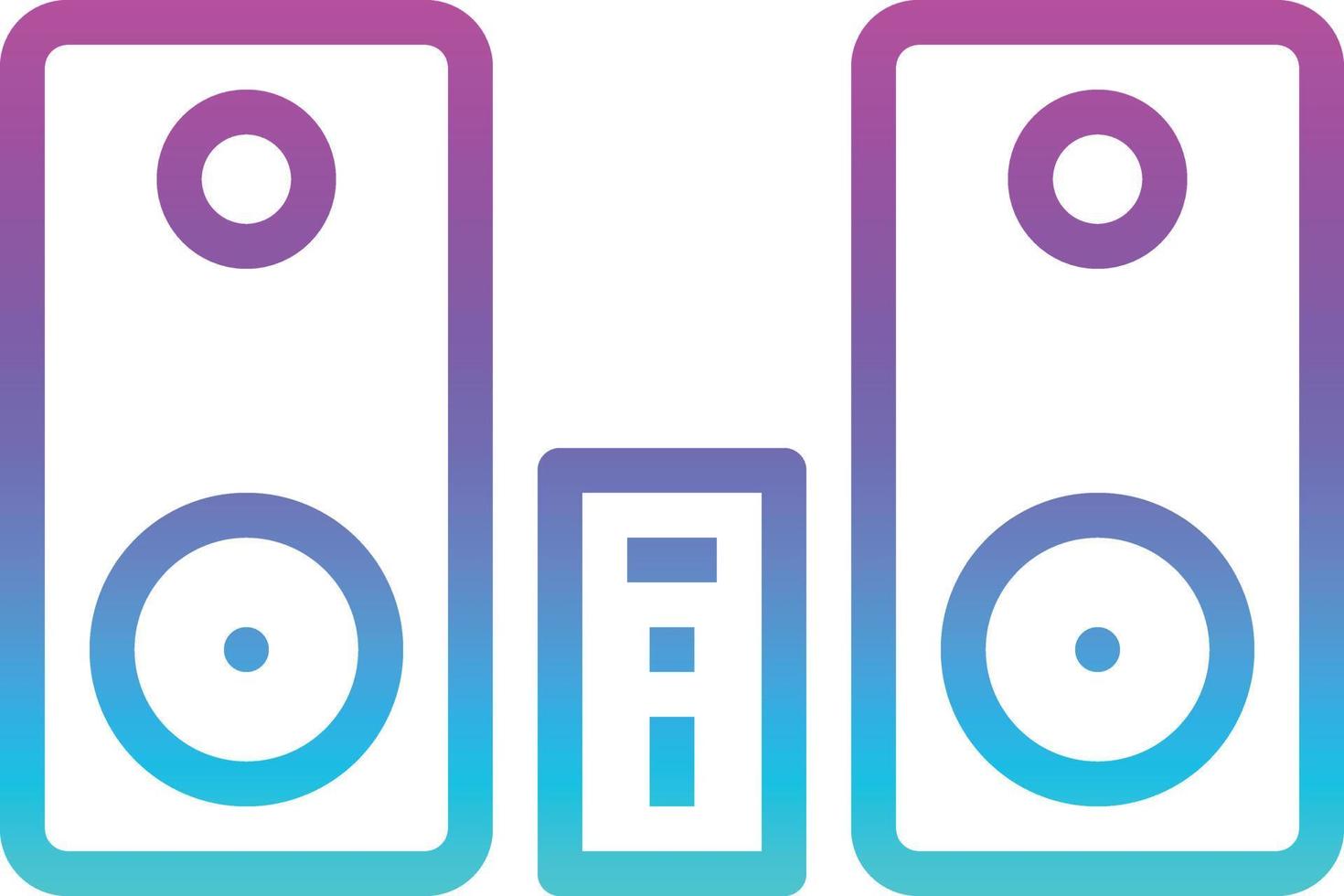stereo audio wifi speaker - gradient icon vector