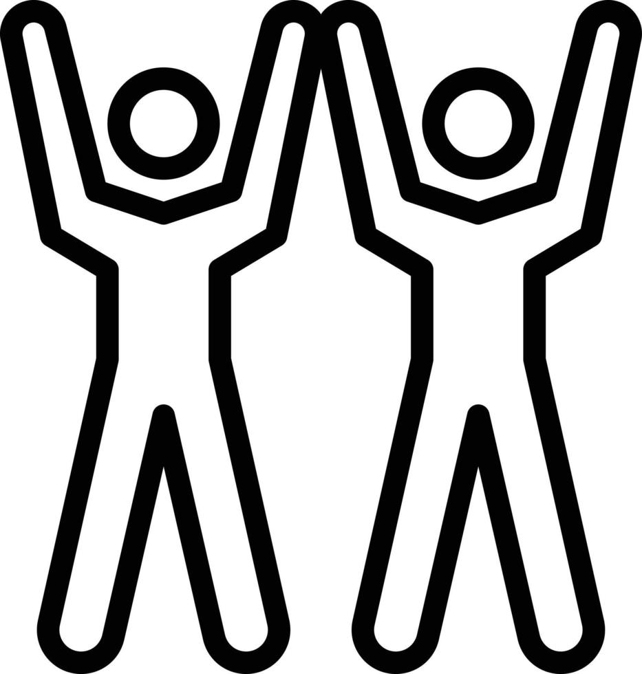 partnerships freinds winner leader human - outline icon vector