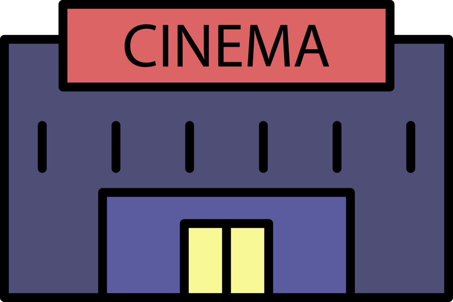 cinema build color icon vector