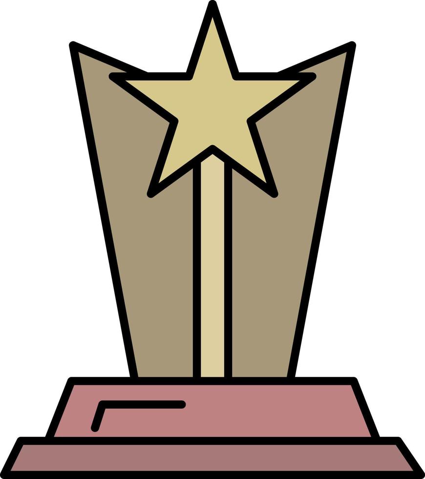 premio, copa, icono de color estrella vector