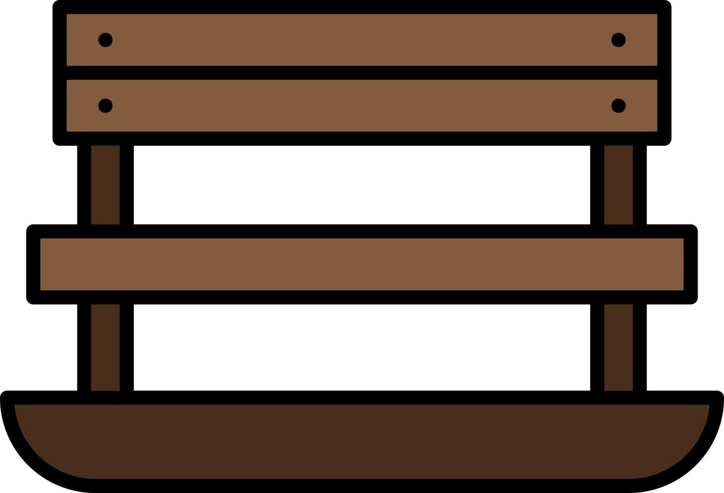 Bench color icon vector
