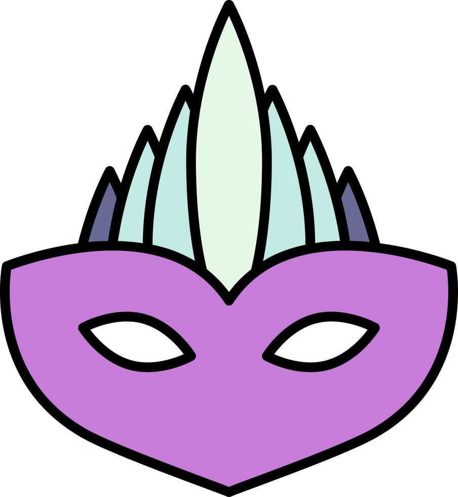 Mardi gras, mask color icon vector