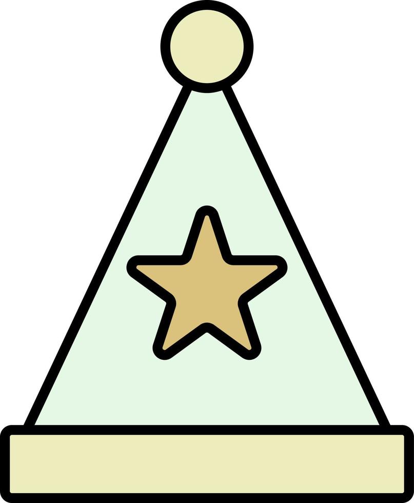 Mardi gras, hat color icon vector