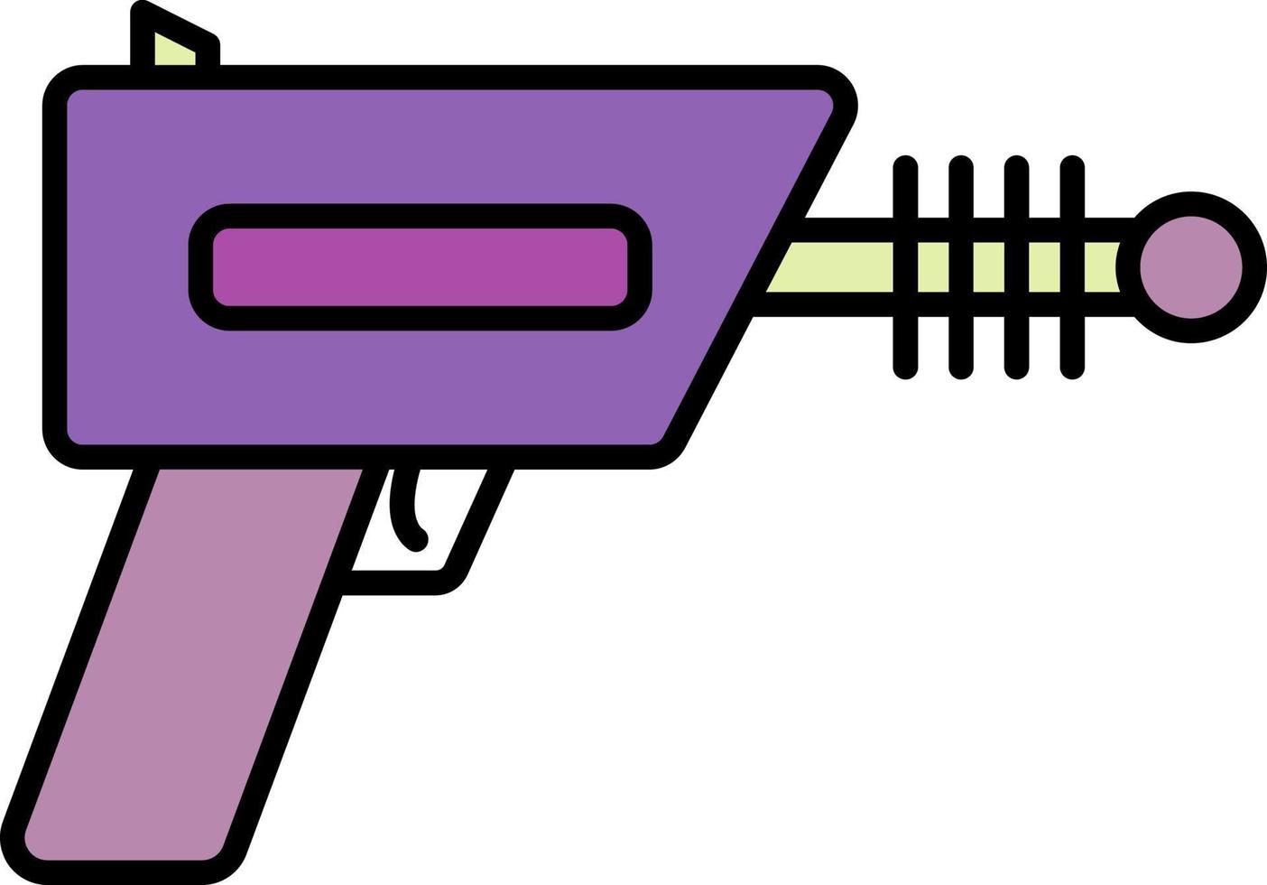 blaster, shotgun, space color icon vector