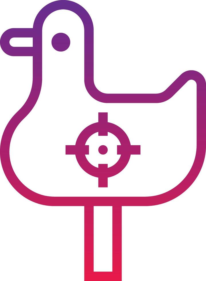 duck shooting carnival - gradient icon vector