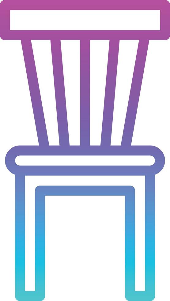 silla sentarse asiento muebles casa - icono degradado vector