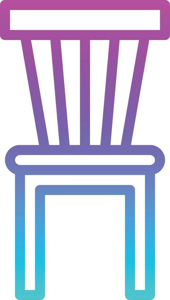 chair sit seat furniture house - gradient icon vector