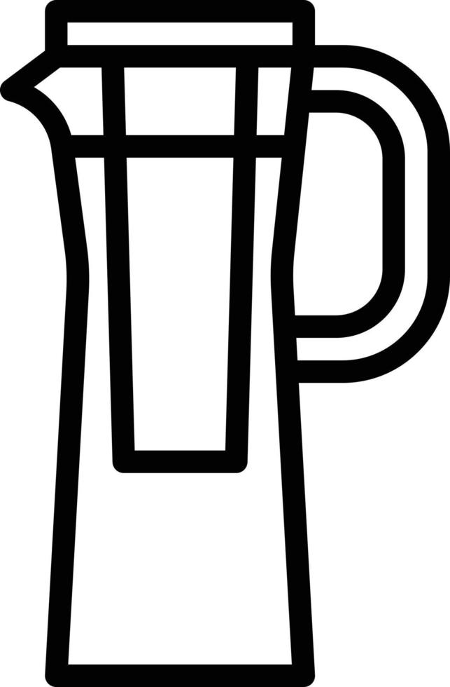 bebida de jarra de café frío - icono de contorno vector