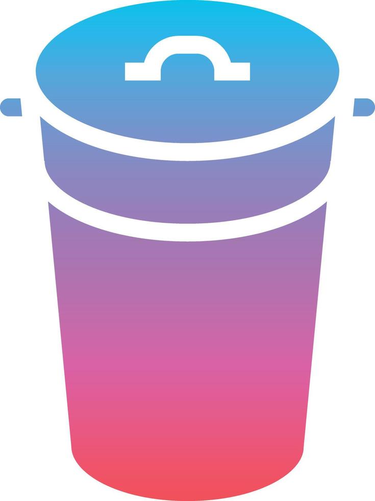 bin trash clean - gradient solid icon vector