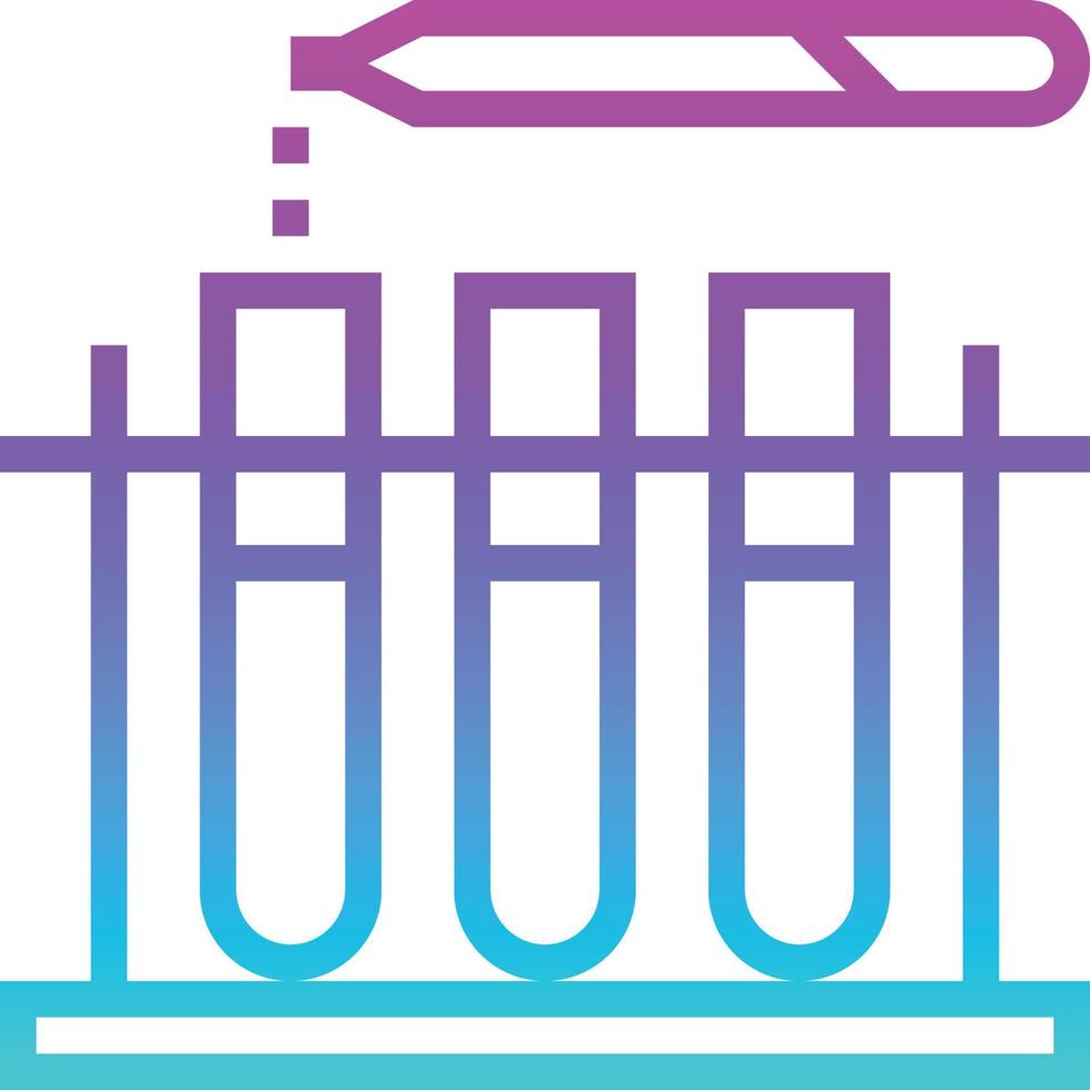 test laboratory science medical - gradient icon vector