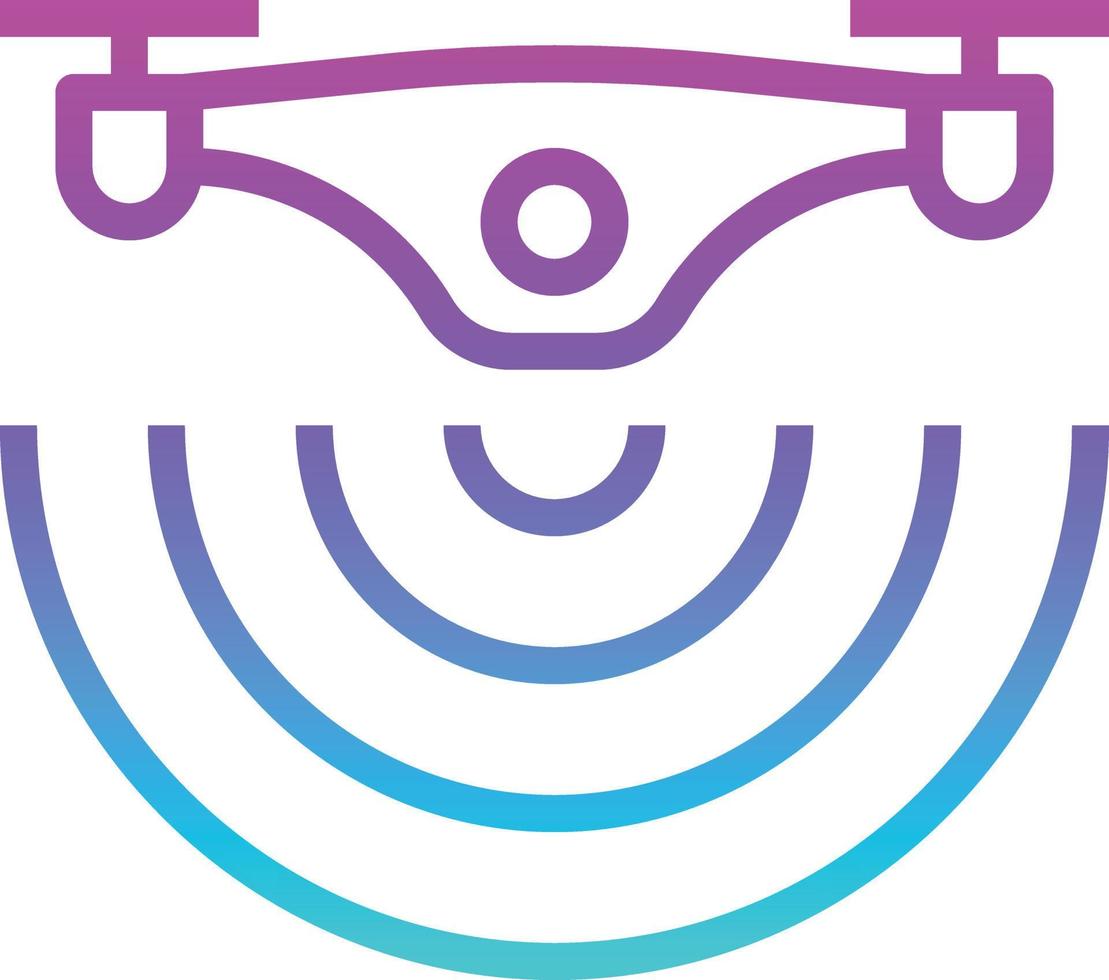 drone wifi camera - gradient icon vector