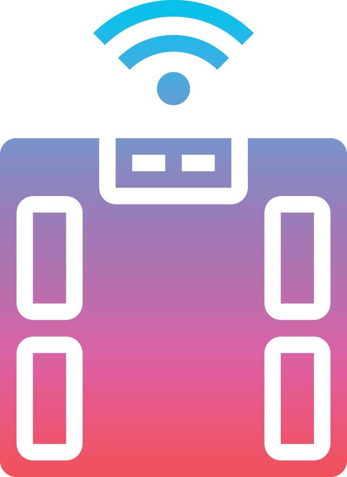 scale wifi weight - gradient solid icon vector