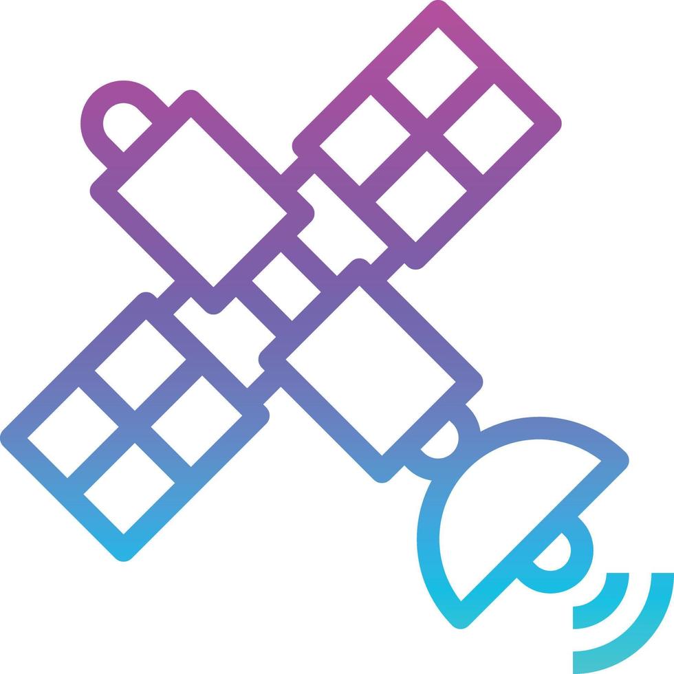 satellite comsat communication - gradient icon vector