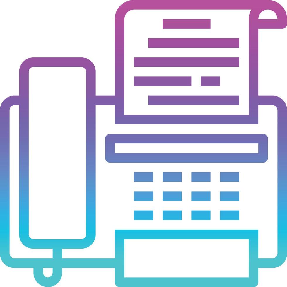 fax telephone message communication - gradient icon vector