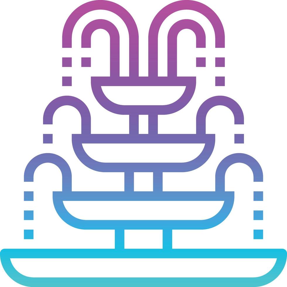 fountain park carnival - gradient icon vector