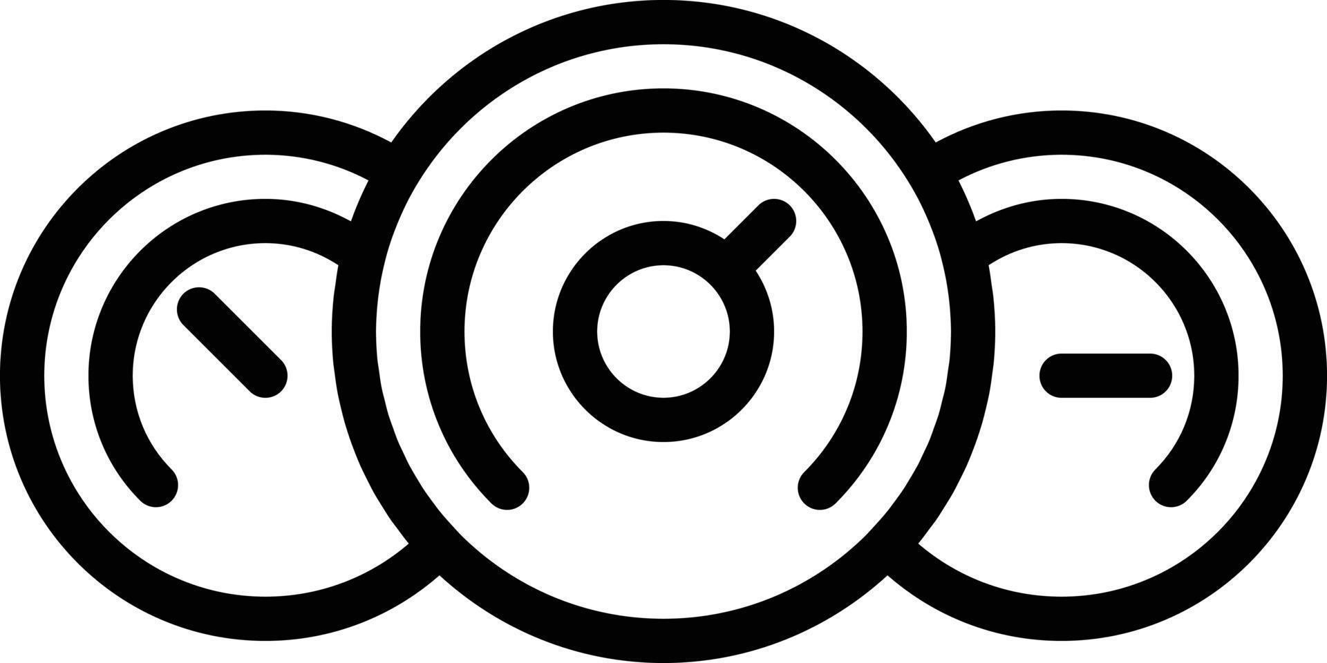 dashboard speed gauge driving - outline icon vector