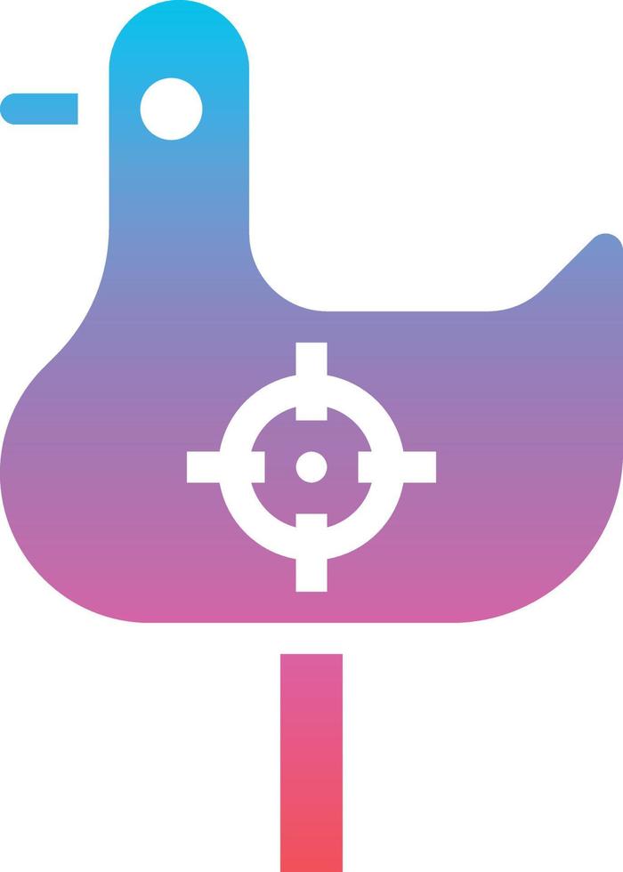 duck shooting carnival - solid gradient icon vector