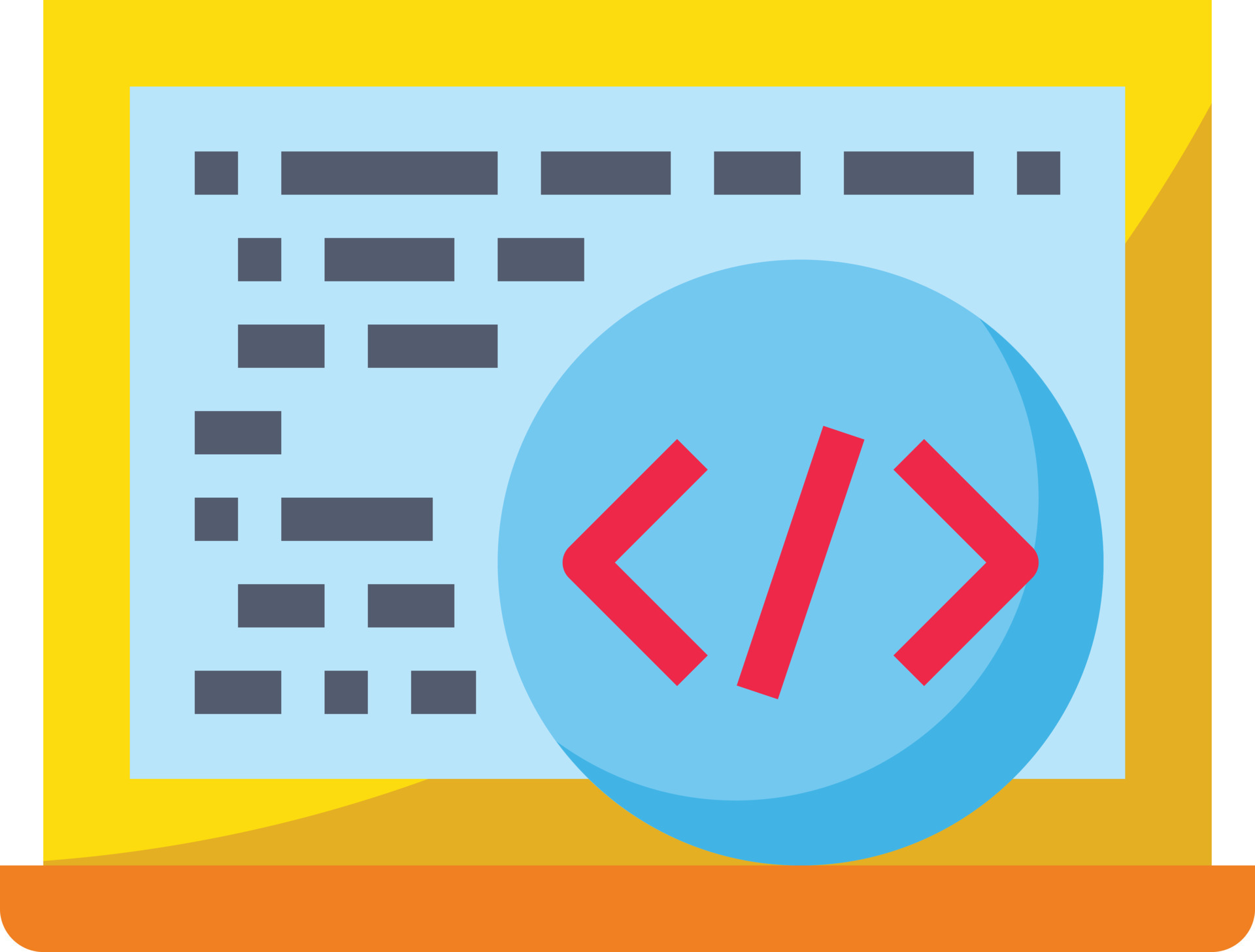 Etiqueta de codificación de computadora portátil de programación