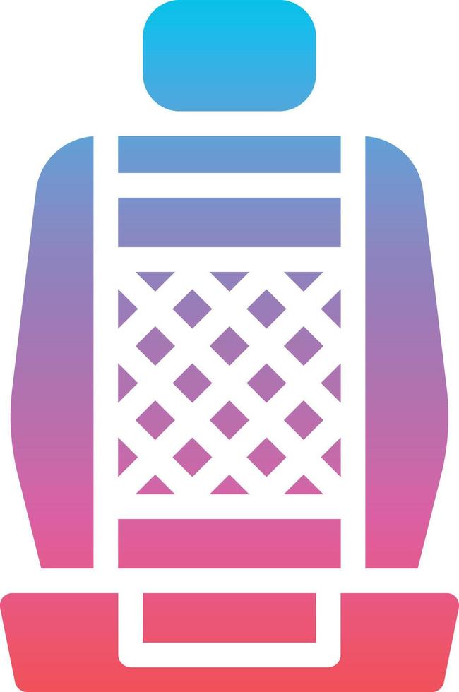 seat sit driving racing - gradient solid icon vector