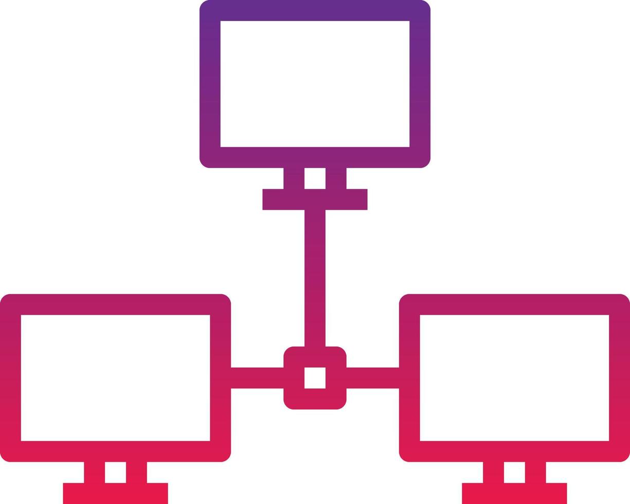 lan computer internet network - gradient icon vector