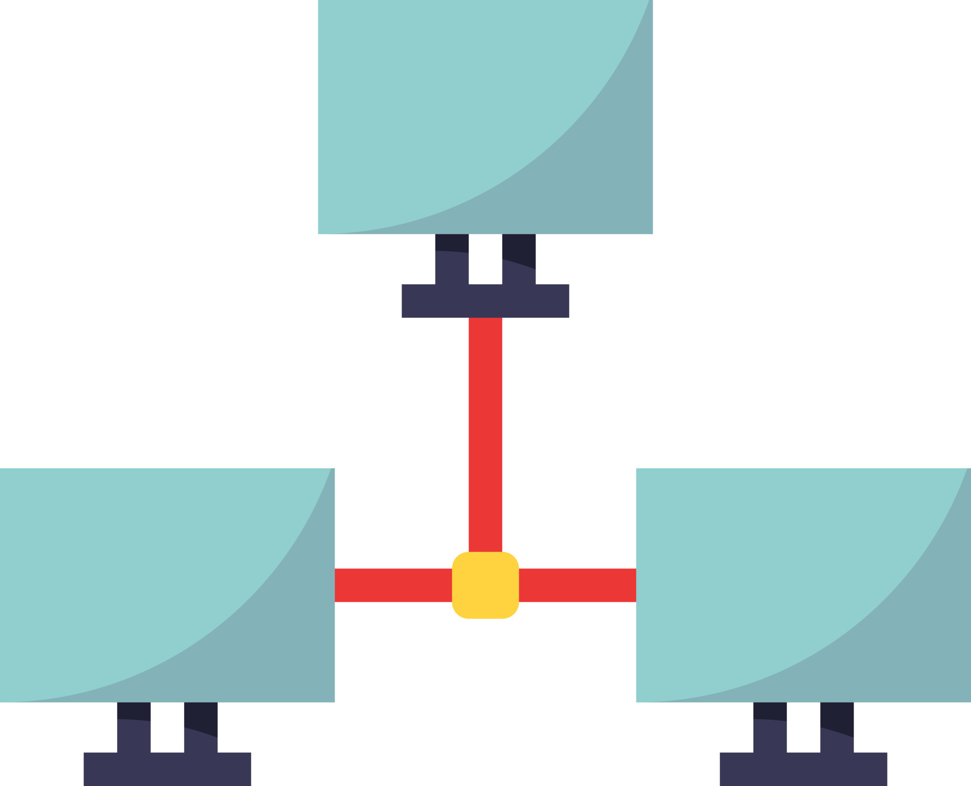 lan computer network flat icon 14054476 Vector Art at Vecteezy