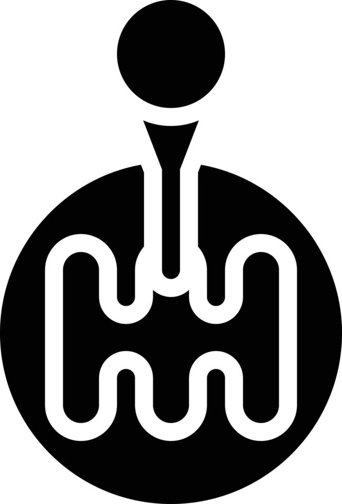 stick shift gear speed - solid icon vector